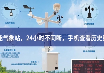 「智能氣象」智能氣象站，24小時(shí)不間斷，手機(jī)查看歷史數(shù)據(jù)